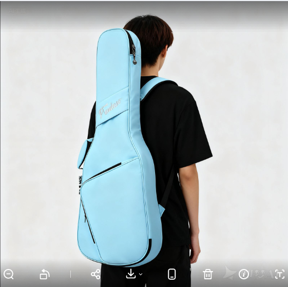 Electric Guitar Gig Bag - 1680D Waterproof, Light Blue