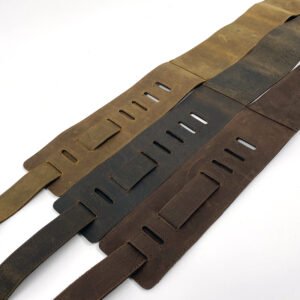 Crazy Horse Leather Guitar Strap - Coffee Brown (Hard)