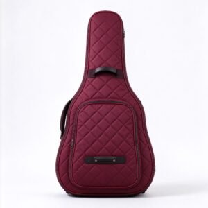Atelier Wine Red Quilted Acoustic Guitar Gig Bag
