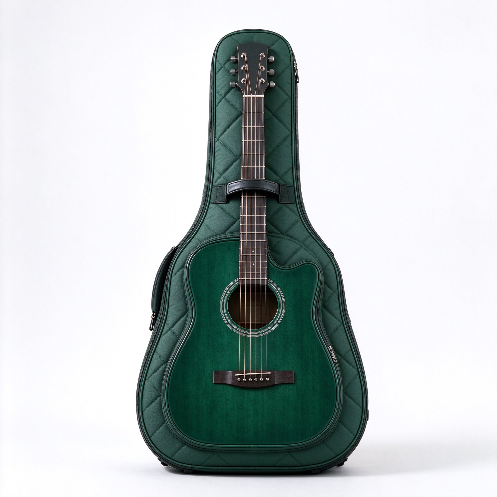 Atelier Forest Green Quilted Acoustic Guitar Gig Bag