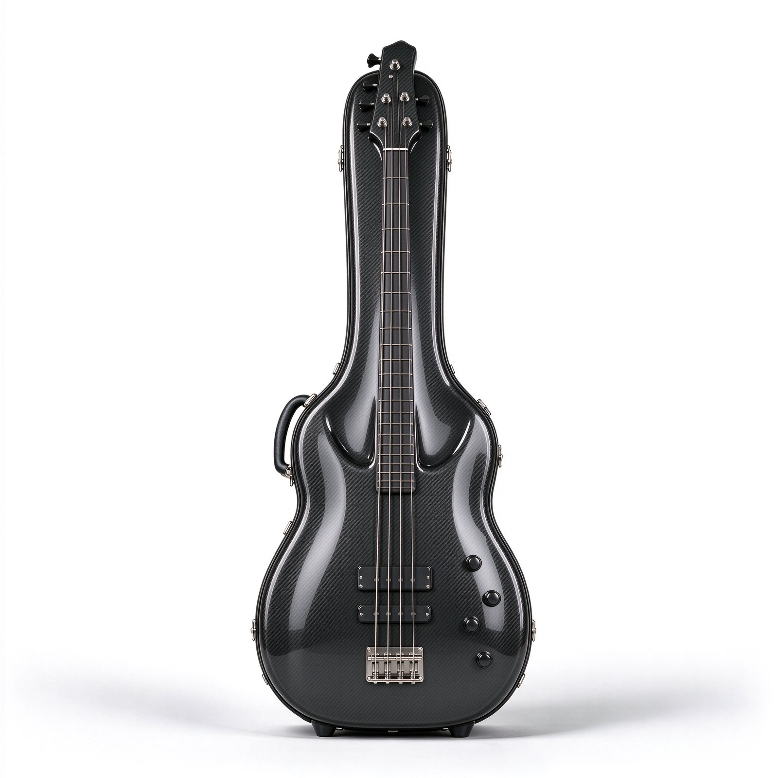 Atelier Charcoal Black Carbon Fiber Bass Guitar Hard Case