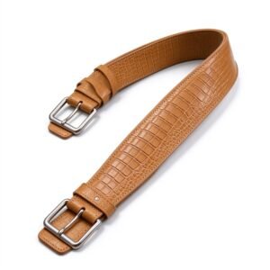 Atelier Camel Croc Leather Guitar Strap
