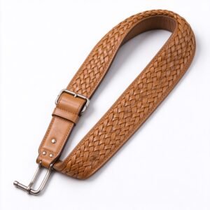 Atelier Camel Braided Leather Guitar Strap