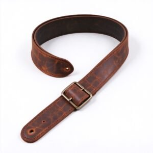 Atelier Caramel Two-Tone Crazy Horse Leather Guitar Strap