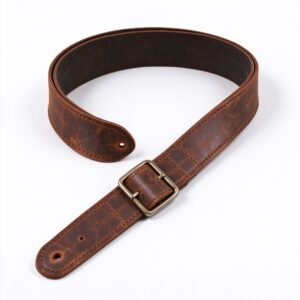 Atelier Cognac Two-Tone Crazy Horse Leather Guitar Strap