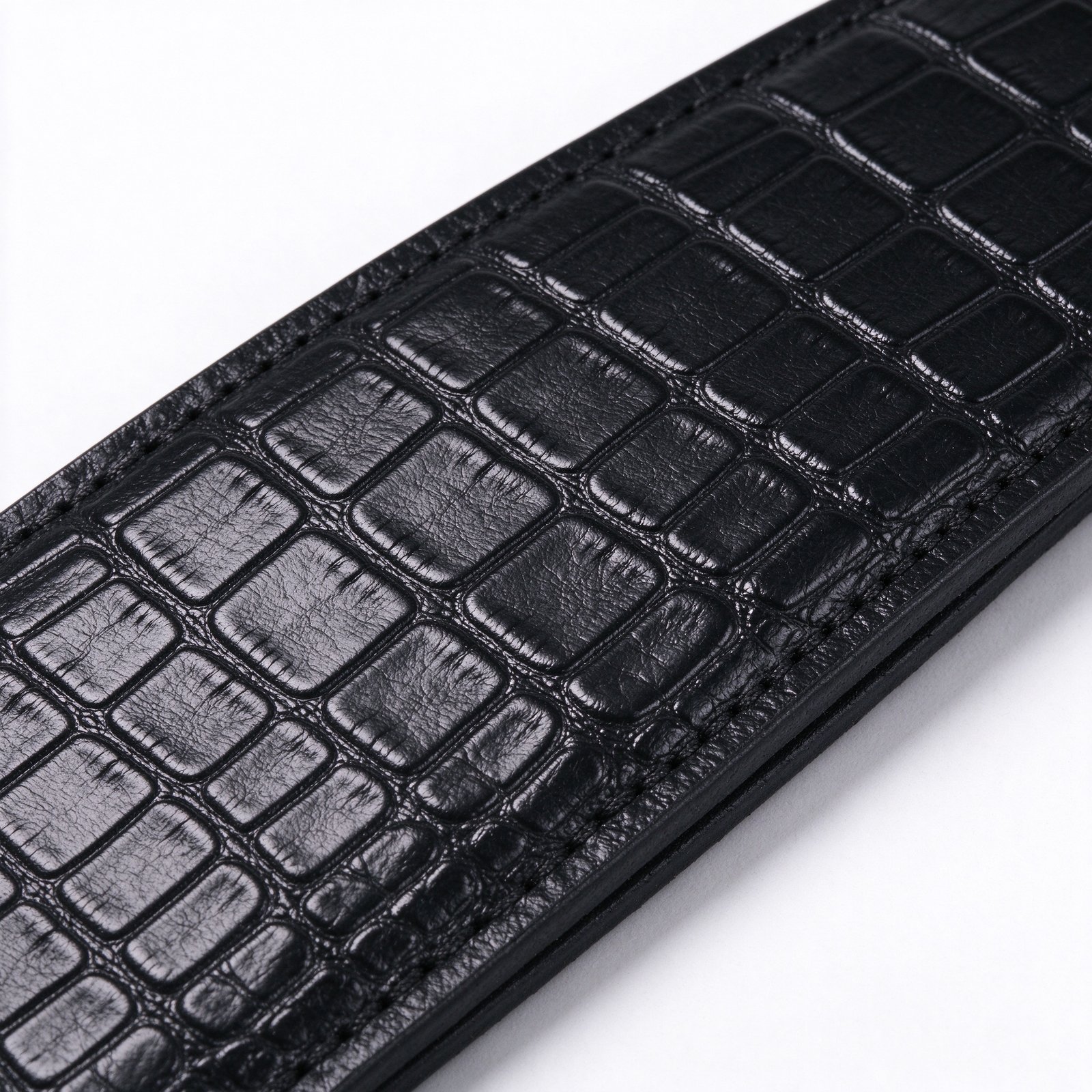 Atelier Croc Embossed Leather Guitar Strap - Noir - Image 2