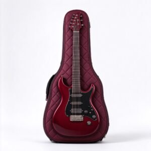 Atelier Wine Red Quilted Electric Guitar Gig Bag
