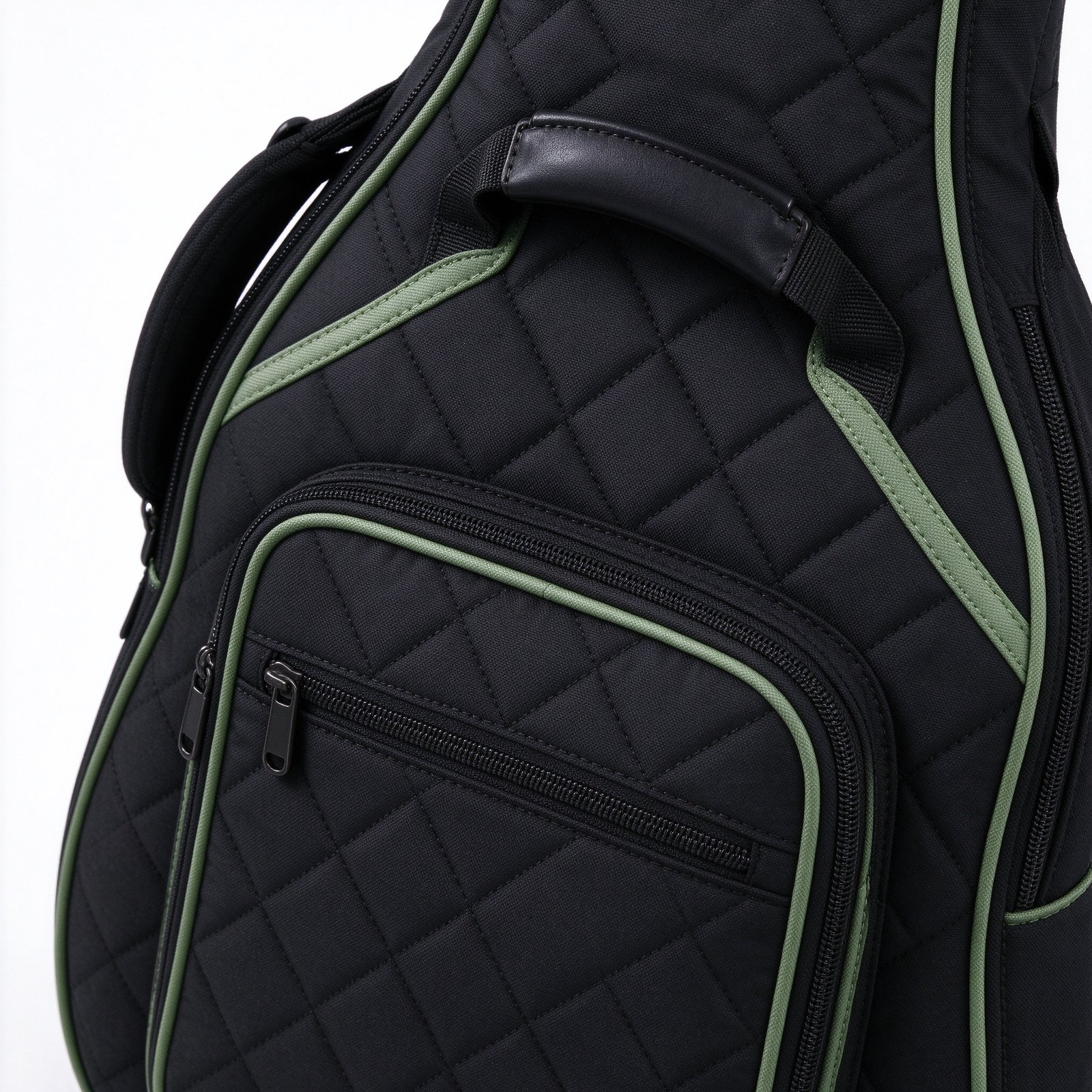 Premium Quilted Electric Guitar Gig Bag - Sage Green Edition - Image 2