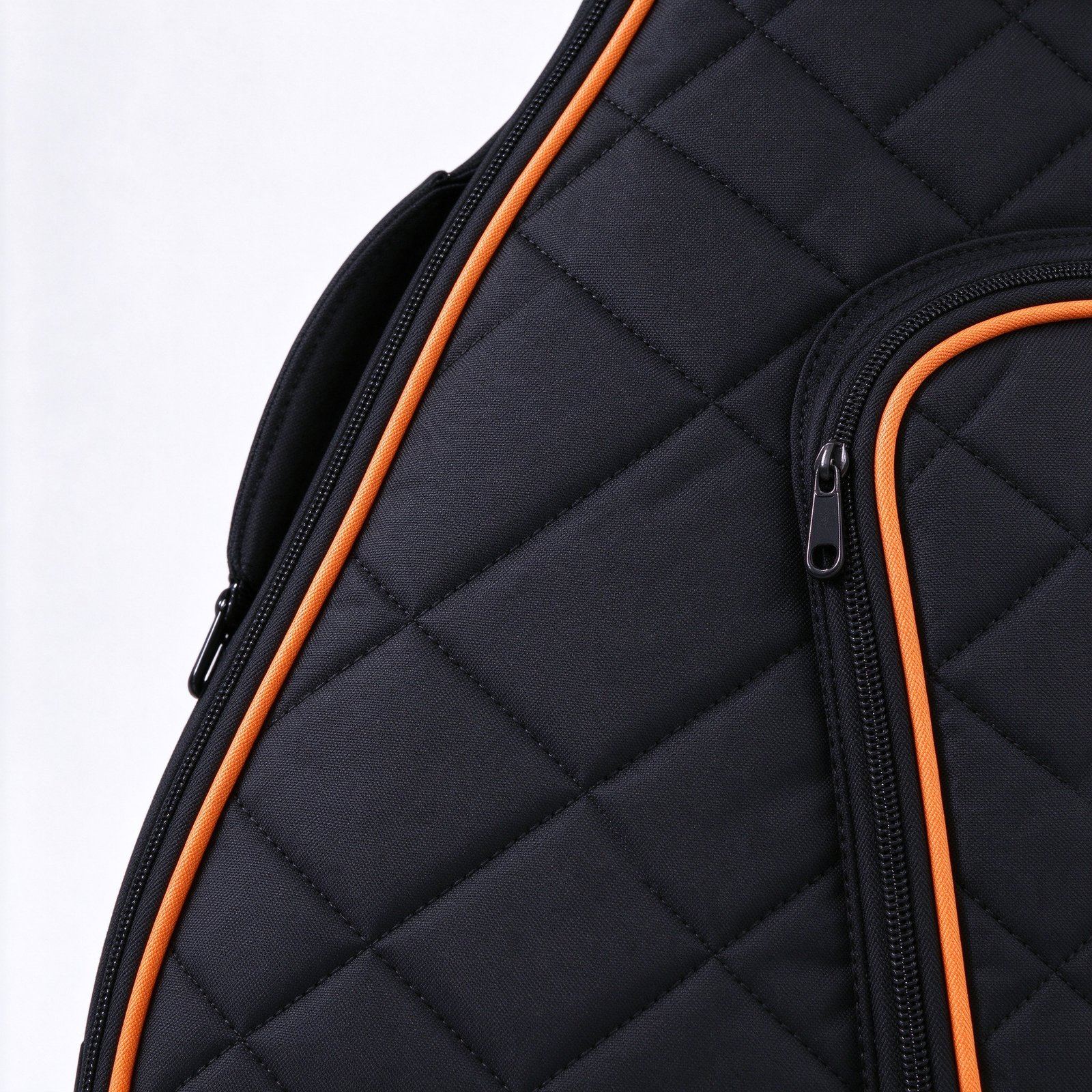Premium Quilted Electric Guitar Gig Bag - Sunset Orange Edition - Image 2