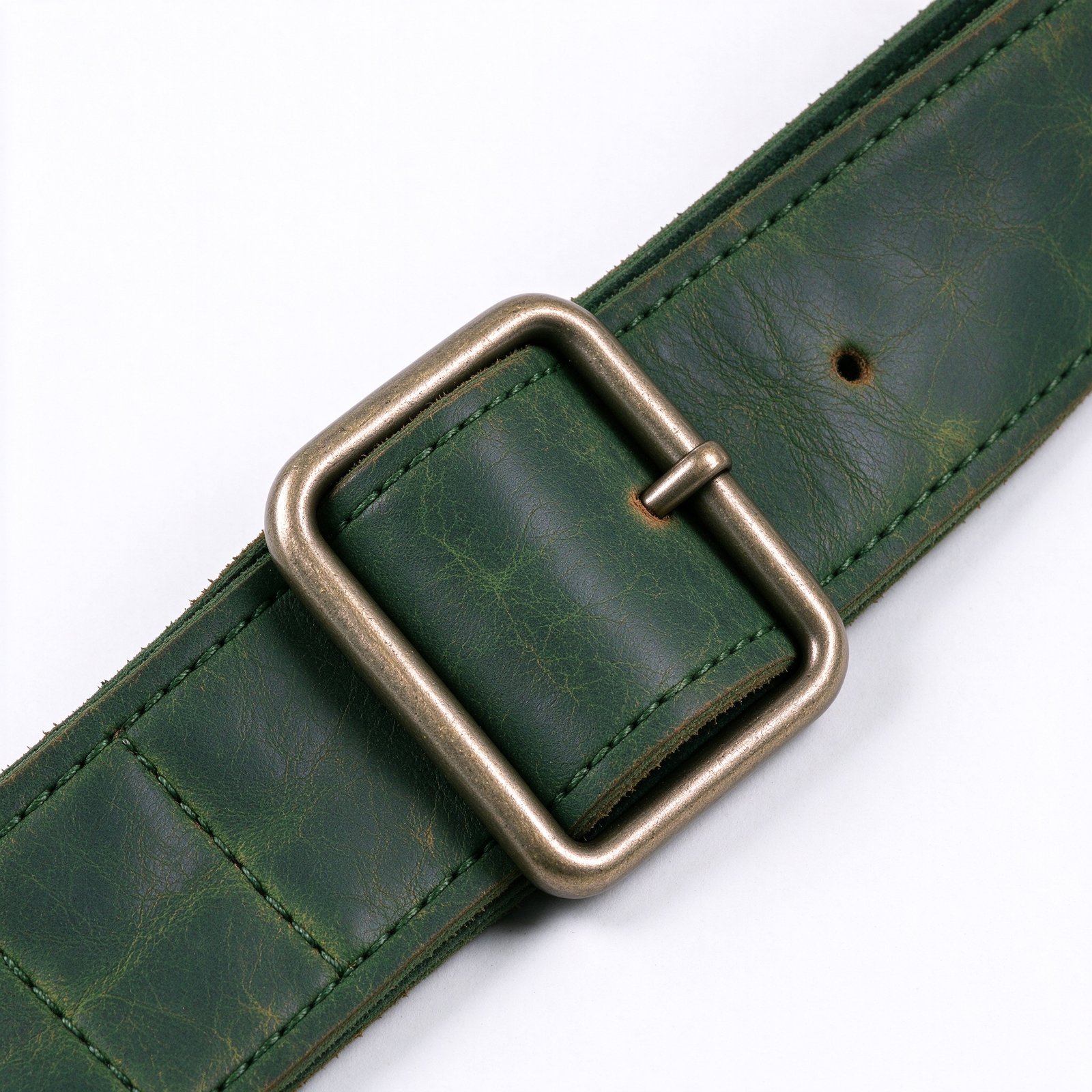 Atelier Forest Green Crazy Horse Leather Guitar Strap - Image 2