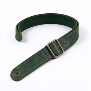 Atelier Forest Green Crazy Horse Leather Guitar Strap