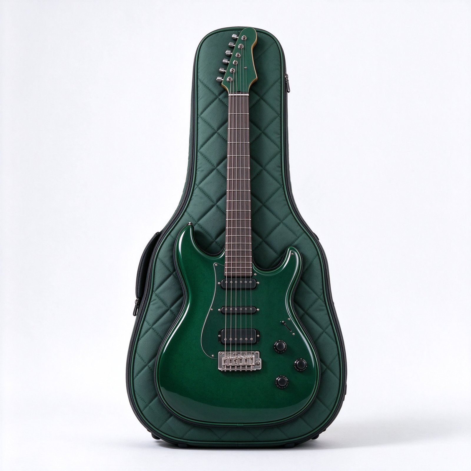 Atelier Forest Green Quilted Electric Guitar Gig Bag