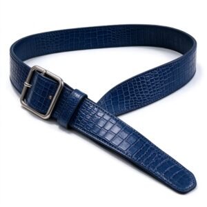 Atelier Indigo Croc Leather Guitar Strap