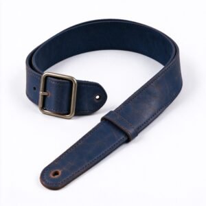 Atelier Navy Crazy Horse Leather Guitar Strap