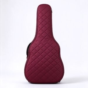 Atelier Wine Red Quilted Acoustic Guitar Gig Bag