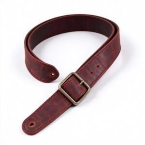 Atelier Wine Crazy Horse Leather Guitar Strap - Distressed