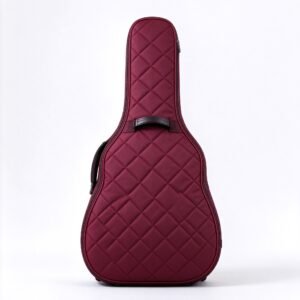 Atelier Wine Red Quilted Acoustic Guitar Gig Bag