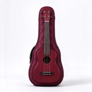 Atelier Wine Red Quilted Ukulele Gig Bag