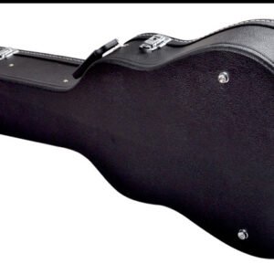 Classic Acoustic Guitar Hard Case with Plush Interior and 3 Locks