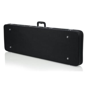 Hardshell Wood Bass Guitar Case with Plush Interior