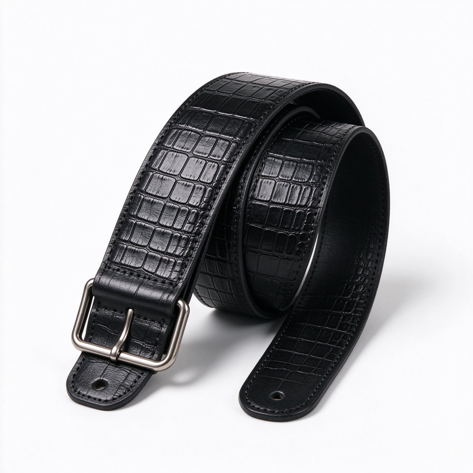 Locking Nylon Guitar Strap White