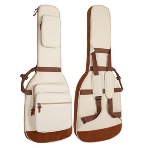 PU Leather Electric Guitar Padded Bag - Vintage Brown Finish