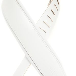 Garment Leather Guitar Strap – White
