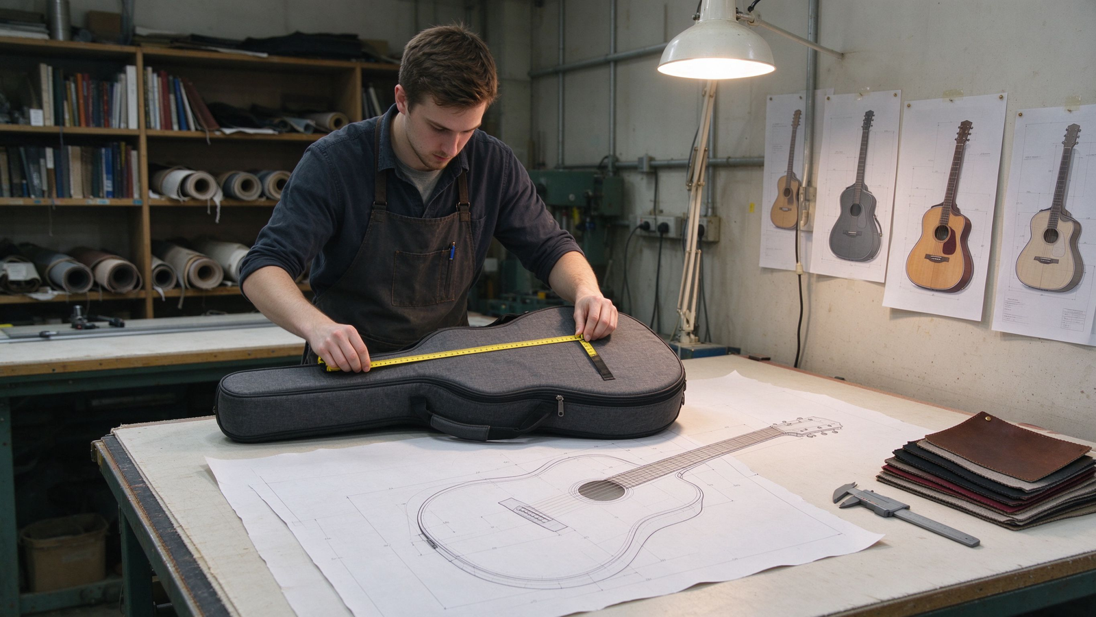 OEM ODM guitar bag sampling and design studio at MONOGUITARBAG