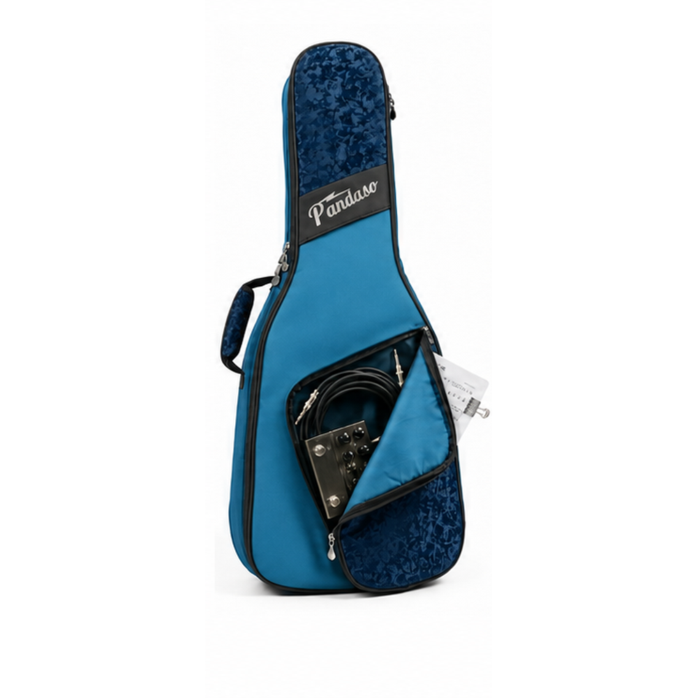 Pandaso Blue Guitar Gig Bag - Pocket Detail