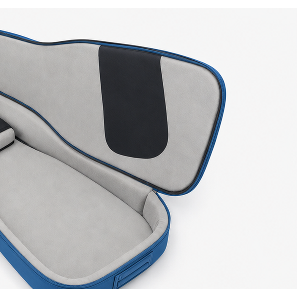 Pandaso Blue Guitar Gig Bag - Interior View