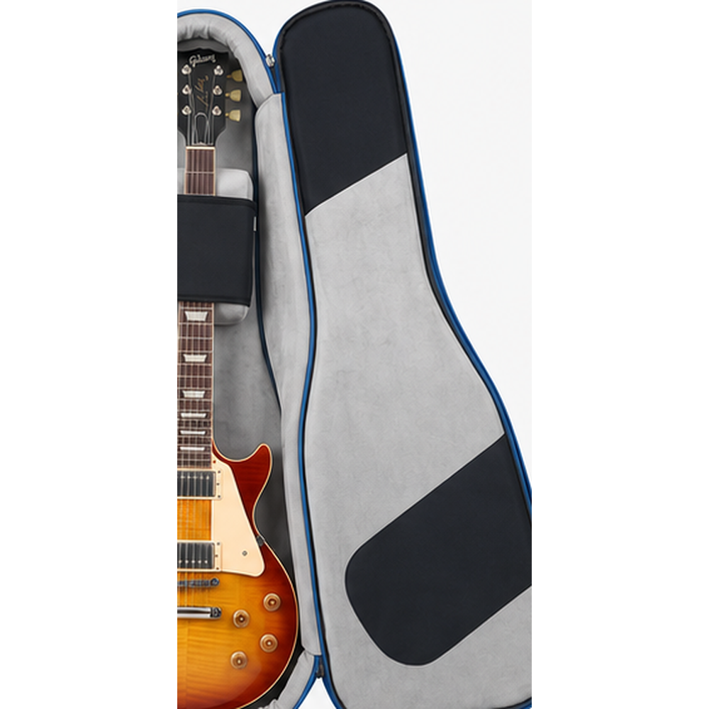 Pandaso Blue Guitar Gig Bag - Opened View