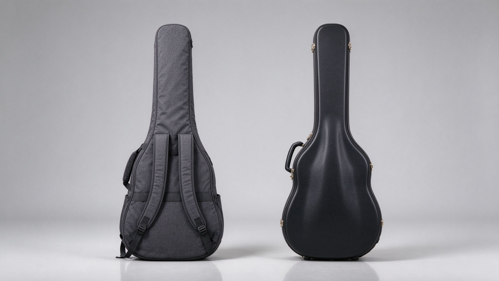 Gig bag vs hard case comparison for guitar protection