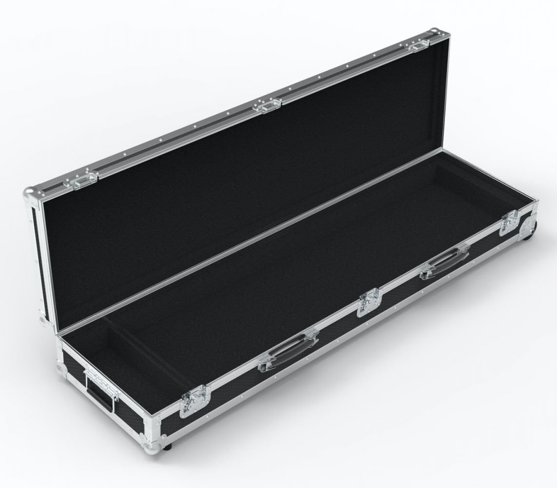 Synthesizer Keyboard Flight Case with Foam Interior and Wheels