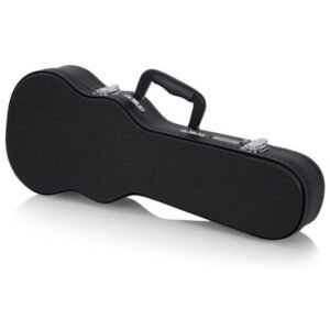 Wood Soprano Ukulele Hardshell Case with Leather Grain
